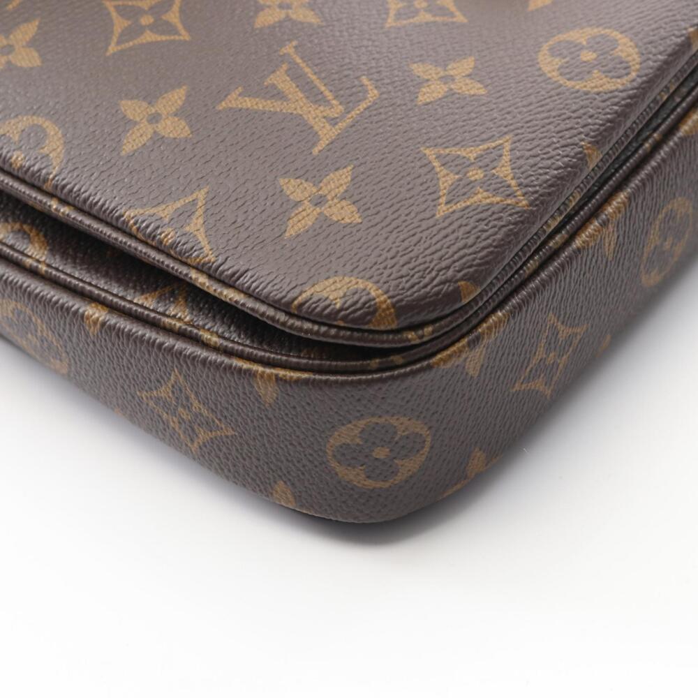 Louis Vuitton Pochette Metis Monogram Handbag Canvas Leather Brown - Picture 5 of 6